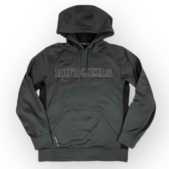Nike Therma Fit Hoodie Rutgers Field Hockey. Grey Black Size S - Picture 2 of 9